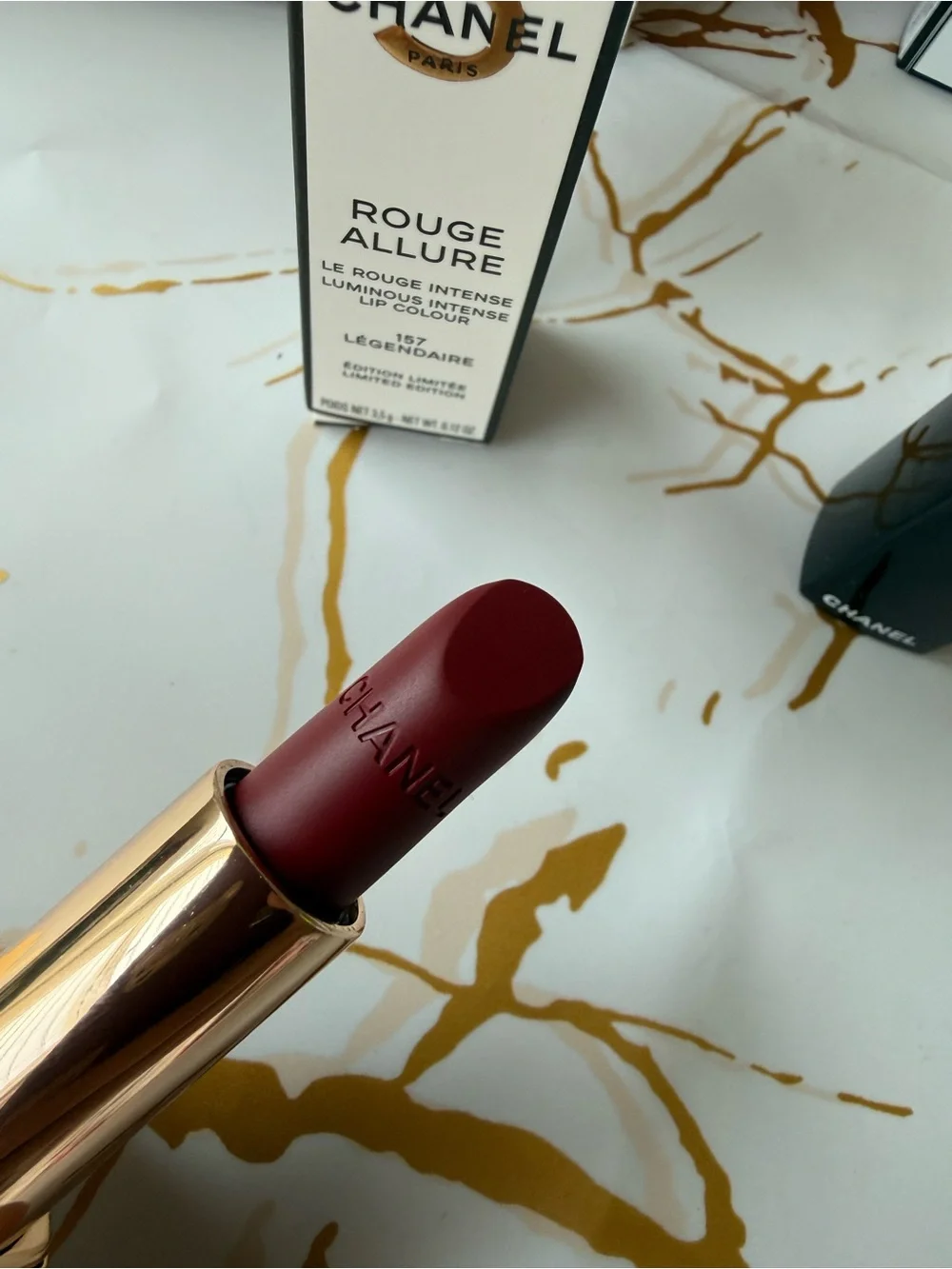 CHANEL LIPSTICK ROUGE ALLURE LIMITED ED N°5 HOLIDAY COLLECTION 157 LÉGENDAIRE